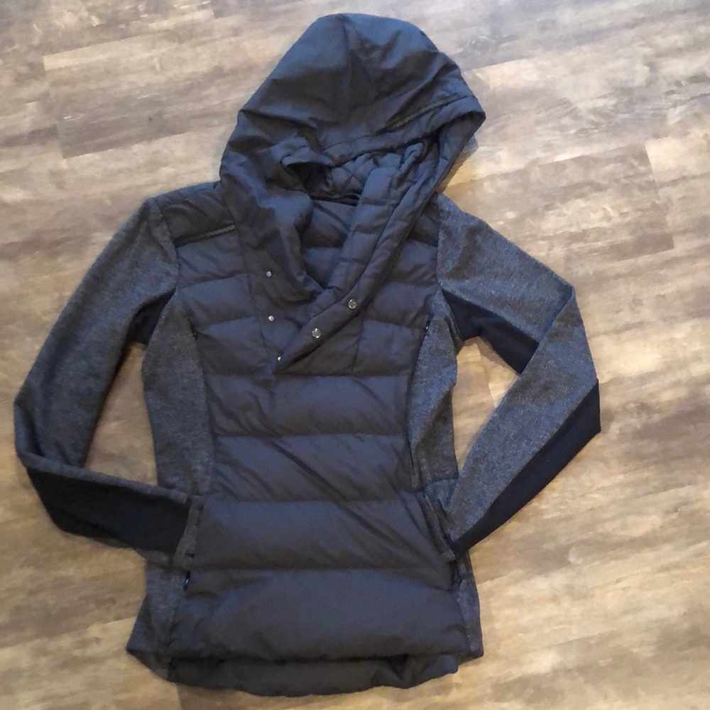 RARE Lululemon Fluff Off Pullover Black Heathered Herringbone